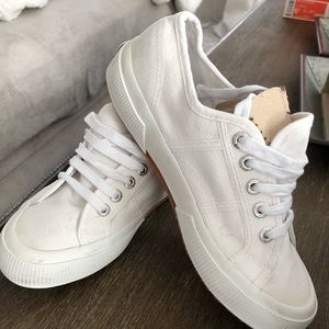 Superga All White Sneakers Size 6